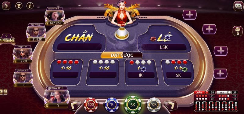 Một số cửa cược phổ biến khi tham gia tài xỉu nhà cái 69win